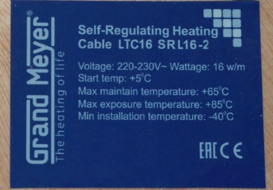 Características del cable calefactor autorregulador