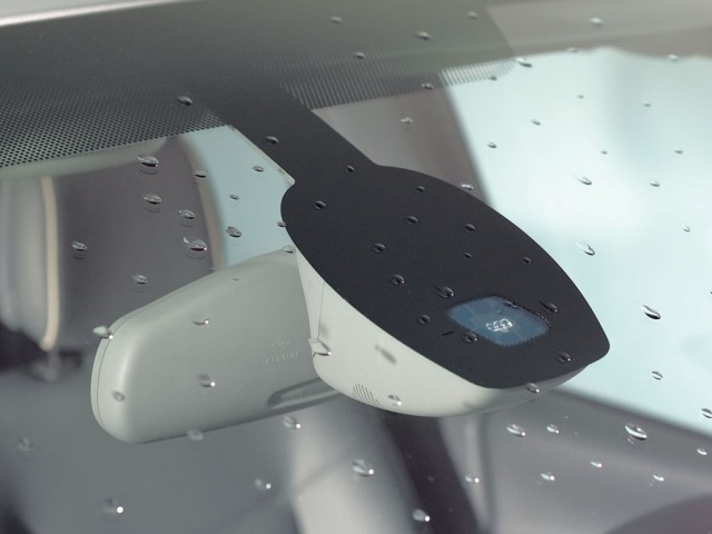 Rain sensor on a car